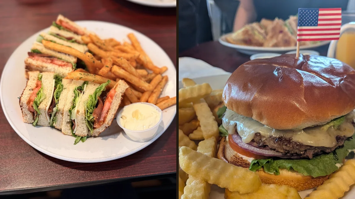 Clean restaurant space with classic diner style.